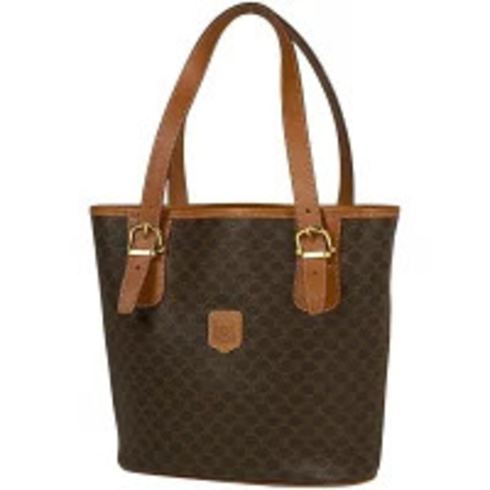 Celine Macadam tote bag shoulder bucket canvas brown